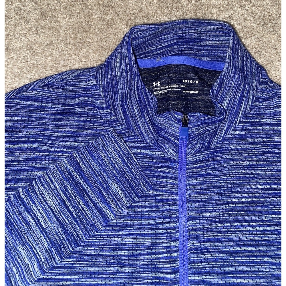 Under Armour Mens Nylon /‎ Polyester Lined Blue Color Rush Large 1/4 Zip Jacket
